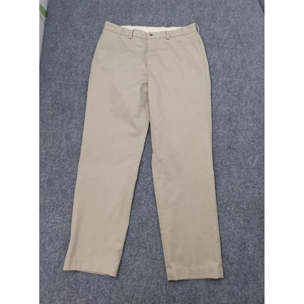 Brooks Brothers Pants Mens 36x32 Tan 346 Advantage Chino Clark Flat Front